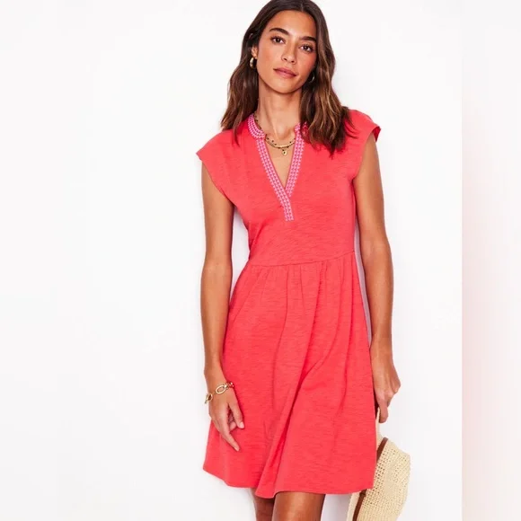 Boden Chloe Embroidered Short Dress (size 14) - Picture 1 of 10